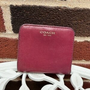 Vintage Coach Maroon Leather Wallet "AS IS" Fair condition